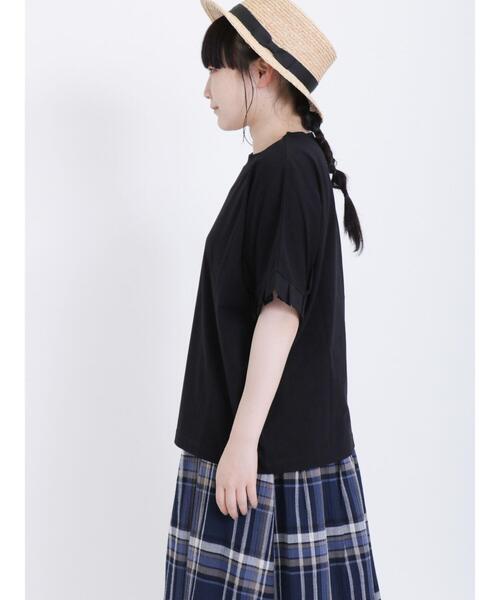 Samansa Mos2（サマンサ モスモス）の「袖タックカットソー（Tシャツ/カットソー・レディース・オフホワイト/ブラック/グレー・F）」の21枚目の写真