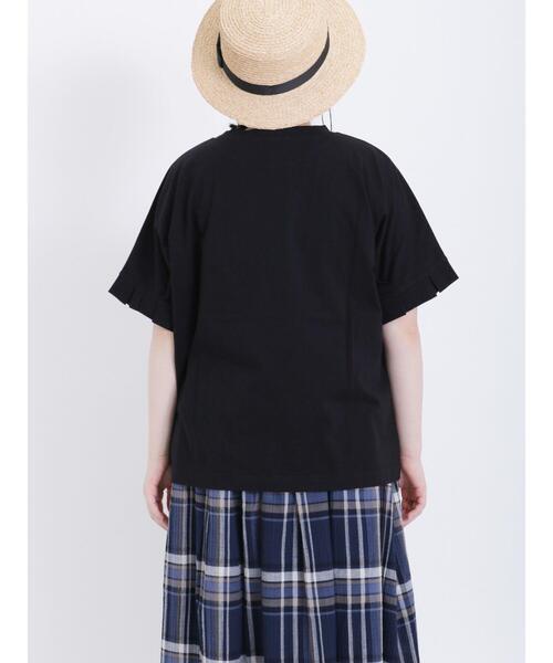 Samansa Mos2（サマンサ モスモス）の「袖タックカットソー（Tシャツ/カットソー・レディース・オフホワイト/ブラック/グレー・F）」の22枚目の写真