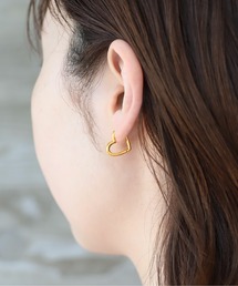 ハートラインフープピアス[ジャルビジュー]