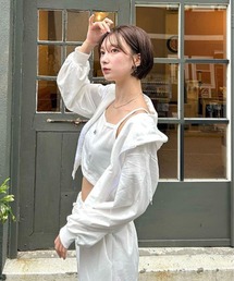Chick | 【3点セット】キャミソール+ショート丈パーカー+スウェットパンツ セットアップ(セットアップ)