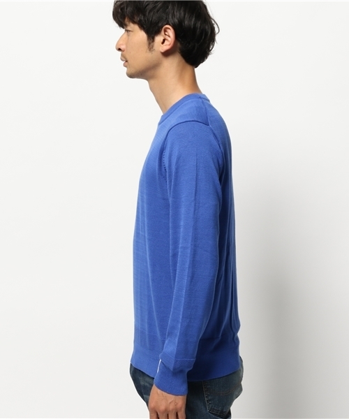 OUTLET（アウトレット）の「【CIAOPANIC TYPY】クールファイバークルーニット（ニット/セーター・メンズ・ブルー/ネイビー/ピンク/ホワイト/イエロー・LARGE/MEDIUM）」の7枚目の写真