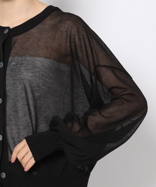 LEPSIM（レプシィム）の「14ゲージシアー2WAYカーディガン　906621（カーディガン/ボレロ・レディース・オフホワイト/オレンジ/ブラック・FREE）」の13枚目の写真