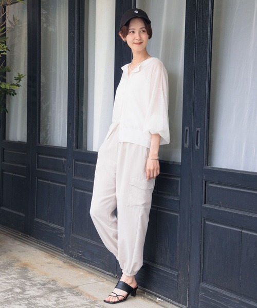 LEPSIM（レプシィム）の「14ゲージシアー2WAYカーディガン　906621（カーディガン/ボレロ・レディース・オフホワイト/オレンジ/ブラック・FREE）」の9枚目の写真