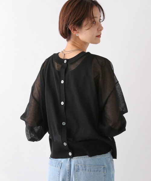 LEPSIM（レプシィム）の「14ゲージシアー2WAYカーディガン　906621（カーディガン/ボレロ・レディース・オフホワイト/オレンジ/ブラック・FREE）」の7枚目の写真