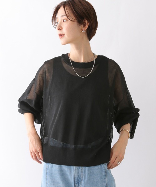 LEPSIM（レプシィム）の「14ゲージシアー2WAYカーディガン　906621（カーディガン/ボレロ・レディース・オフホワイト/オレンジ/ブラック・FREE）」の21枚目の写真