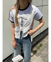 PHILLY | コットンレース2WAYビスチェ(ベスト)