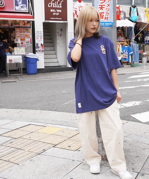 STAY GOLD(ステイゴールド)の「【STAYGOLD】SG ワンポイントロゴTシャツ / SG One Point Logo T-shirt(Tシャツ/カットソー・メンズ・ネイビー/パープル/グリーン・XL)」の6枚目の写真