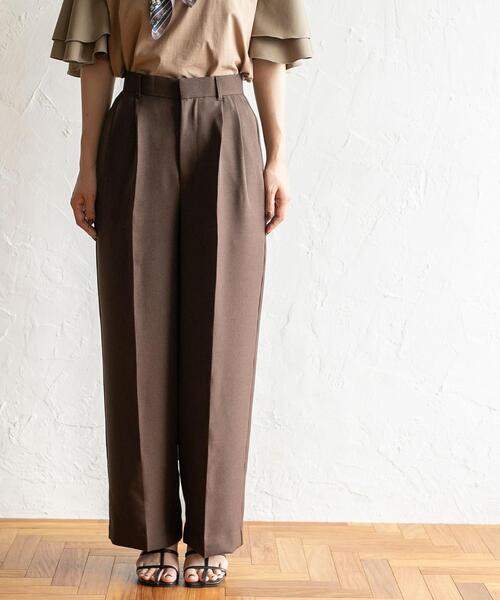 coen（コーエン）の「2タックワイドスラックス23AW（スラックス・レディース・ダークブラウン/ブラック/グレー/オフホワイト・S/M/L）」の7枚目の写真