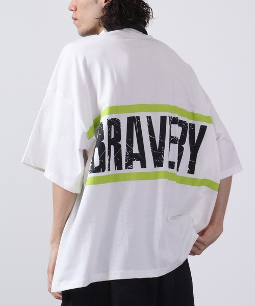 FUNALIVE（ファンアライブ）の「プリントBIGTシャツ 半袖（Tシャツ/カットソー・メンズ・チャコールグレー/ライトパープル/ブラック系/ホワイト×グリーン/ホワイト×グレー/ホワイト/ホワイト×パープル/グリーン/ホワイト×ブラック/ブラック系2/ベージュ系2/ミント/ホワイト×ライトグレー/ベージュ系/オレンジ/ブラウン系/ベージュ系1/ラベンダー/ホワイト系1/ホワイト×エメラルドグリーン/ホワイト系/ブラック系3/ライトグリーン/ブルー/チャコール/ブラック/杢グレー/ブラック系1/ベージュ/ネイビー/グリーン系/ダークグレー/ホワイト×ネイビー/モカ/ライトブラウン/ホワイト系2・XL/M/L）」の10枚目の写真