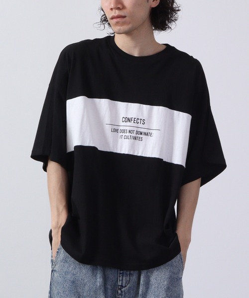 FUNALIVE（ファンアライブ）の「プリントBIGTシャツ 半袖（Tシャツ/カットソー・メンズ・チャコールグレー/ライトパープル/ブラック系/ホワイト×グリーン/ホワイト×グレー/ホワイト/ホワイト×パープル/グリーン/ホワイト×ブラック/ブラック系2/ベージュ系2/ミント/ホワイト×ライトグレー/ベージュ系/オレンジ/ブラウン系/ベージュ系1/ラベンダー/ホワイト系1/ホワイト×エメラルドグリーン/ホワイト系/ブラック系3/ライトグリーン/ブルー/チャコール/ブラック/杢グレー/ブラック系1/ベージュ/ネイビー/グリーン系/ダークグレー/ホワイト×ネイビー/モカ/ライトブラウン/ホワイト系2・XL/M/L）」の15枚目の写真