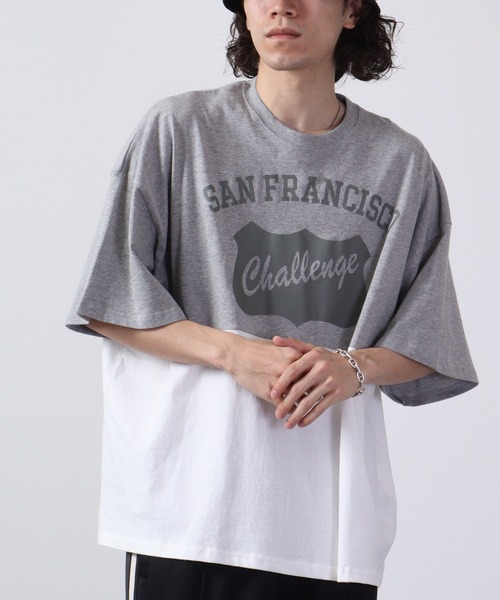 FUNALIVE（ファンアライブ）の「プリントBIGTシャツ 半袖（Tシャツ/カットソー・メンズ・チャコールグレー/ライトパープル/ブラック系/ホワイト×グリーン/ホワイト×グレー/ホワイト/ホワイト×パープル/グリーン/ホワイト×ブラック/ブラック系2/ベージュ系2/ミント/ホワイト×ライトグレー/ベージュ系/オレンジ/ブラウン系/ベージュ系1/ラベンダー/ホワイト系1/ホワイト×エメラルドグリーン/ホワイト系/ブラック系3/ライトグリーン/ブルー/チャコール/ブラック/杢グレー/ブラック系1/ベージュ/ネイビー/グリーン系/ダークグレー/ホワイト×ネイビー/モカ/ライトブラウン/ホワイト系2・XL/M/L）」の9枚目の写真