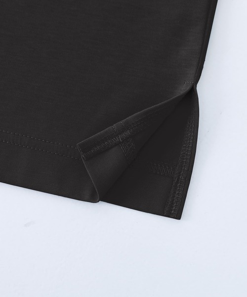 n'OrLABEL（ノアールレーベル）の「【機能素材】『ひんやり襟付きドルマンTシャツ』（Tシャツ/カットソー・レディース・オフホワイト/ブラック・FREE）」の4枚目の写真