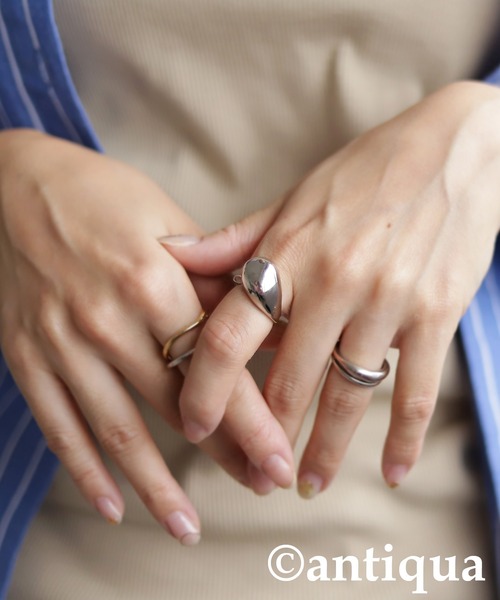 antiqua（アンティカ）の「曲線フォルムリング（リング・レディース・ゴールド/シルバー・FREE）」の5枚目の写真