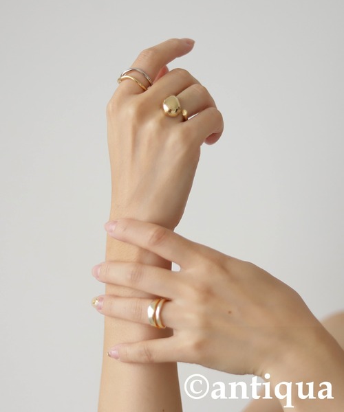 antiqua（アンティカ）の「曲線フォルムリング（リング・レディース・ゴールド/シルバー・FREE）」の9枚目の写真