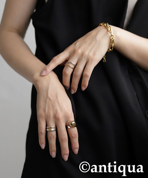 antiqua（アンティカ）の「曲線フォルムリング（リング・レディース・ゴールド/シルバー・FREE）」の7枚目の写真
