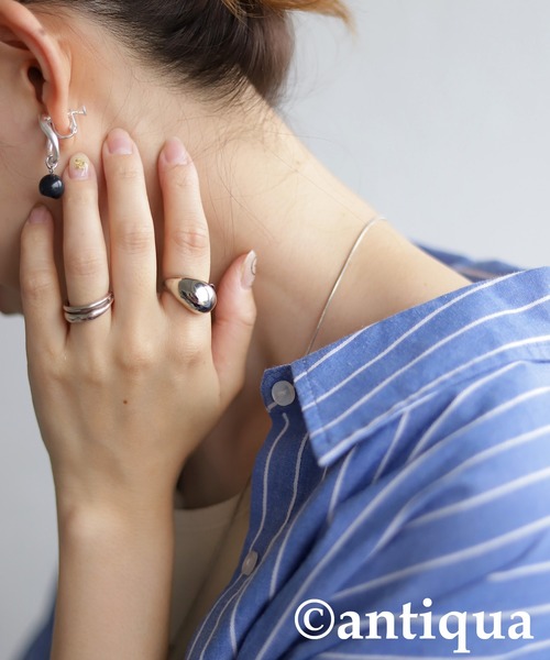 antiqua（アンティカ）の「曲線フォルムリング（リング・レディース・ゴールド/シルバー・FREE）」の11枚目の写真