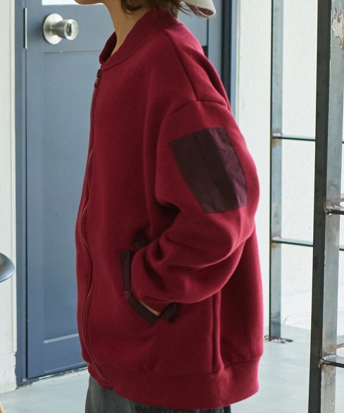 pairmanon（ペアマノン）の「【PAIRMANON STREET】フラップポケット付き ビッグサイズMA-1 ブルゾン（MA-1・キッズ・レッド系その他/グレー/ブラック系その他/カーキ・150/110/90/120/100/130/140）」の11枚目の写真