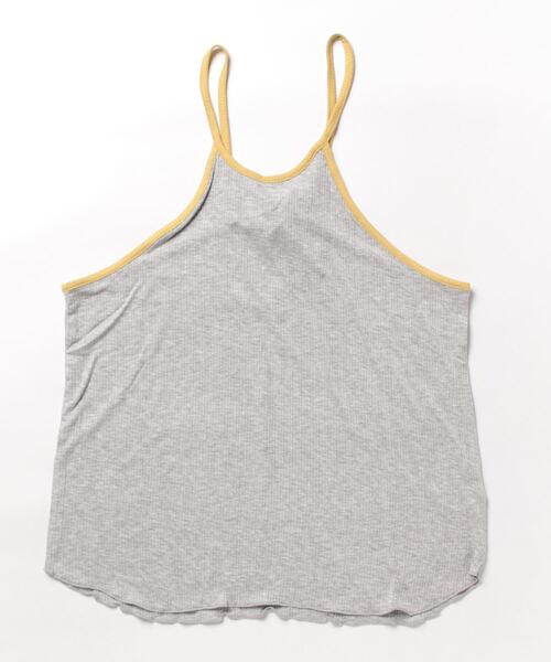 STYLEBLOCK(スタイルブロック)の「リブバイカラーデザインホルターネックキャミ×ロンTセット(Tシャツ/カットソー・レディース・アイボリー/グレー/ブラック・M)」の5枚目の写真