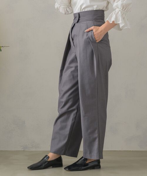Kari & lili（カウリアンドリィリィ）の「high w tuck wide PT（その他パンツ・レディース・ブラック/ライトグレー・MEDIUM/LARGE）」の14枚目の写真