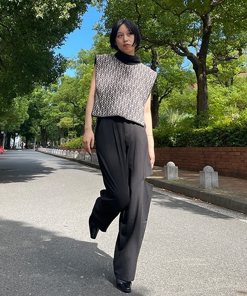 【現行・完売品】 ユナイテッドトウキョウ ハイウエストスリットパンツ ブラック ハイウエストスリットパンツ(1 GREY): : ウィメンズ｜UNITED