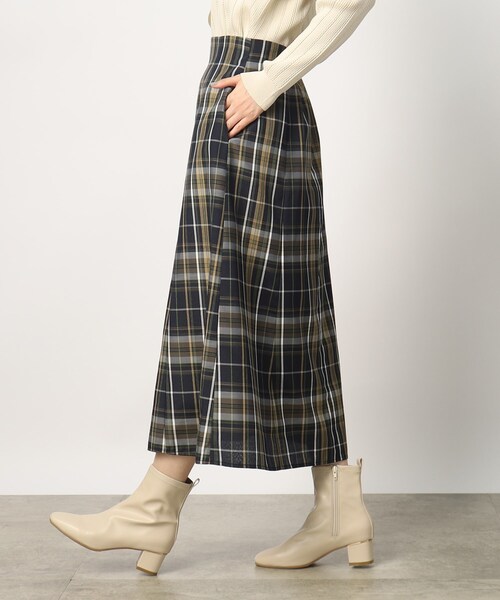 grove(グローブ)の「◆落ち着いたチェック柄がキャッチーなおとなシルエットスカート(スカート・レディース・ネイビー系1/ブラック系1/ベージュ・02/03/01/05/04)」の5枚目の写真