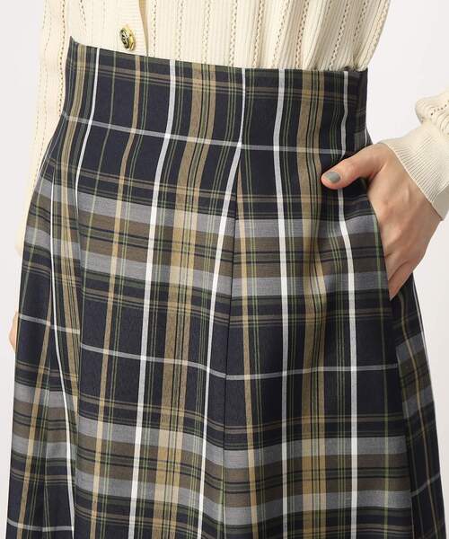 grove(グローブ)の「◆落ち着いたチェック柄がキャッチーなおとなシルエットスカート(スカート・レディース・ネイビー系1/ブラック系1/ベージュ・02/03/01/05/04)」の7枚目の写真