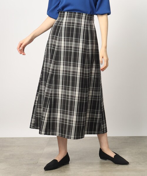 grove(グローブ)の「◆落ち着いたチェック柄がキャッチーなおとなシルエットスカート(スカート・レディース・ネイビー系1/ブラック系1/ベージュ・02/03/01/05/04)」の10枚目の写真