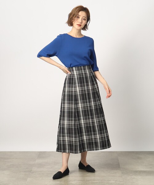 grove(グローブ)の「◆落ち着いたチェック柄がキャッチーなおとなシルエットスカート(スカート・レディース・ネイビー系1/ブラック系1/ベージュ・02/03/01/05/04)」の13枚目の写真