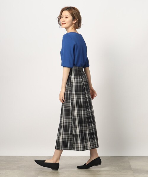 grove(グローブ)の「◆落ち着いたチェック柄がキャッチーなおとなシルエットスカート(スカート・レディース・ネイビー系1/ブラック系1/ベージュ・02/03/01/05/04)」の14枚目の写真