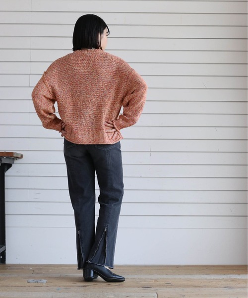 cepo（セポ）の「ミックスカラーリンキングニット（ニット/セーター・レディース・オレンジ/ベージュ/ピンク/イエロー・M）」の20枚目の写真