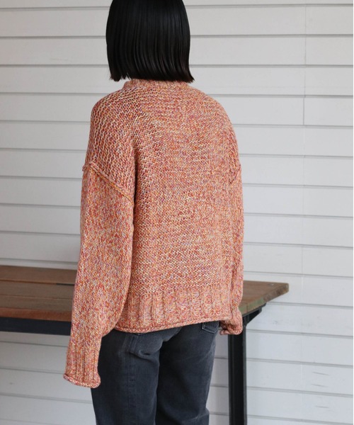 cepo（セポ）の「ミックスカラーリンキングニット（ニット/セーター・レディース・オレンジ/ベージュ/ピンク/イエロー・M）」の17枚目の写真