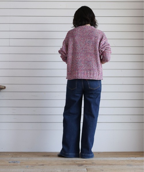 cepo（セポ）の「ミックスカラーリンキングニット（ニット/セーター・レディース・オレンジ/ベージュ/ピンク/イエロー・M）」の12枚目の写真