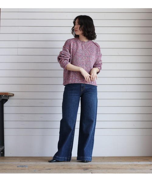 cepo（セポ）の「ミックスカラーリンキングニット（ニット/セーター・レディース・オレンジ/ベージュ/ピンク/イエロー・M）」の10枚目の写真