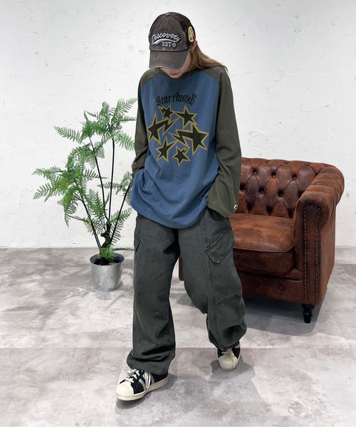 sedacle(セダクル)の「ルーズシルエットデニムカーゴパンツ(デニムパンツ・メンズ・ブラック・LARGE/MEDIUM)」の6枚目の写真