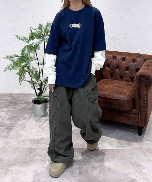 sedacle(セダクル)の「ルーズシルエットデニムカーゴパンツ(デニムパンツ・メンズ・ブラック・LARGE/MEDIUM)」の10枚目の写真