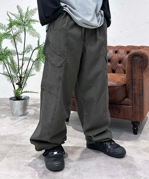 sedacle(セダクル)の「ルーズシルエットデニムカーゴパンツ(デニムパンツ・メンズ・ブラック・LARGE/MEDIUM)」の12枚目の写真
