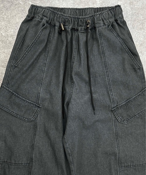 sedacle(セダクル)の「ルーズシルエットデニムカーゴパンツ(デニムパンツ・メンズ・ブラック・LARGE/MEDIUM)」の17枚目の写真