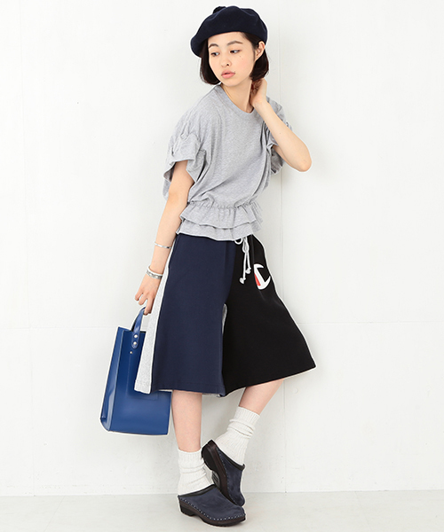 BEAMS BOY（ビームスボーイ）の「les Briqu'a braque /  Wドレープ Tシャツ（Tシャツ/カットソー・レディース・ホワイト/グレー・ONE SIZE）」の10枚目の写真