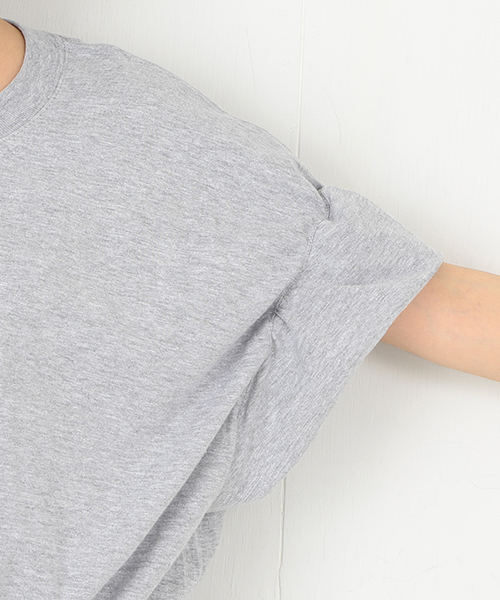 BEAMS BOY（ビームスボーイ）の「les Briqu'a braque /  Wドレープ Tシャツ（Tシャツ/カットソー・レディース・ホワイト/グレー・ONE SIZE）」の12枚目の写真