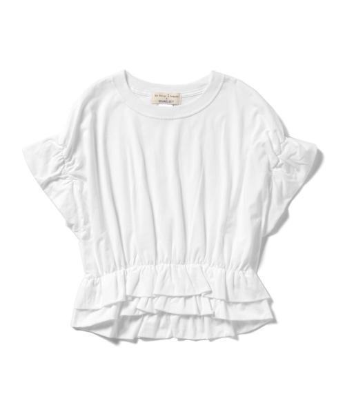 BEAMS BOY（ビームスボーイ）の「les Briqu'a braque /  Wドレープ Tシャツ（Tシャツ/カットソー・レディース・ホワイト/グレー・ONE SIZE）」の16枚目の写真