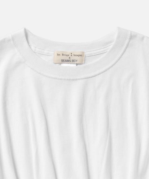 BEAMS BOY（ビームスボーイ）の「les Briqu'a braque /  Wドレープ Tシャツ（Tシャツ/カットソー・レディース・ホワイト/グレー・ONE SIZE）」の17枚目の写真