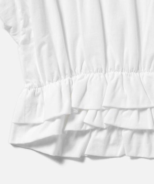 BEAMS BOY（ビームスボーイ）の「les Briqu'a braque /  Wドレープ Tシャツ（Tシャツ/カットソー・レディース・ホワイト/グレー・ONE SIZE）」の19枚目の写真