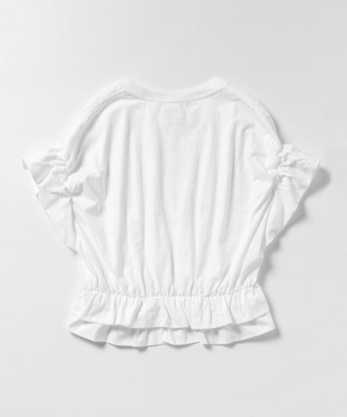 BEAMS BOY（ビームスボーイ）の「les Briqu'a braque /  Wドレープ Tシャツ（Tシャツ/カットソー・レディース・ホワイト/グレー・ONE SIZE）」の20枚目の写真