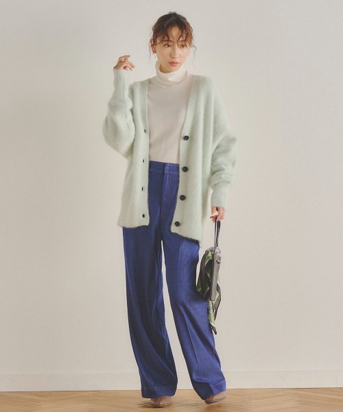 Droite lautreamont(ドロワットロートレアモン)の「【おとなデニム】デニムワイドパンツ≪洗濯機で洗える≫(デニムパンツ・レディース・ネイビー/ブラック・M/S)」の5枚目の写真