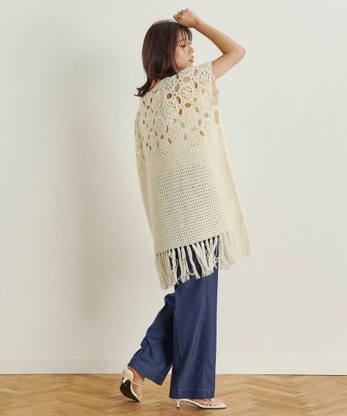 Droite lautreamont(ドロワットロートレアモン)の「【おとなデニム】デニムワイドパンツ≪洗濯機で洗える≫(デニムパンツ・レディース・ネイビー/ブラック・M/S)」の20枚目の写真