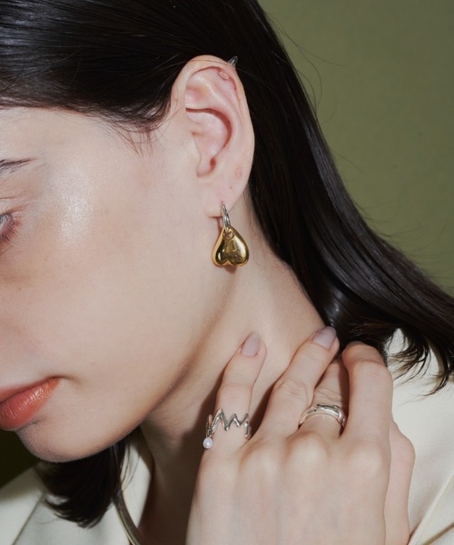 金属アレルギー対応】Heart Asymmetry Pierce/ハートアシンメトリー