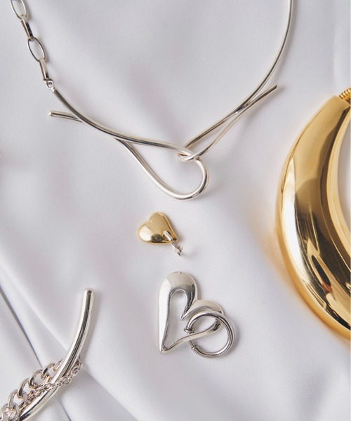 金属アレルギー対応】Heart Asymmetry Pierce/ハート