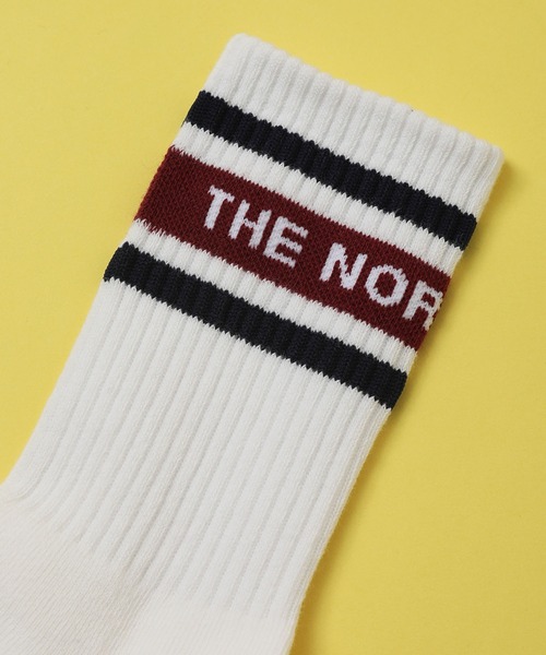 THE NORTH FACE（ザノースフェイス）の「【THE NORTH FACE/ザノースフェイス】2Pミッドソックス ストライプロゴ/2足組靴下（ソックス/靴下・メンズ・ホワイト×ブラック・M/L）」の4枚目の写真