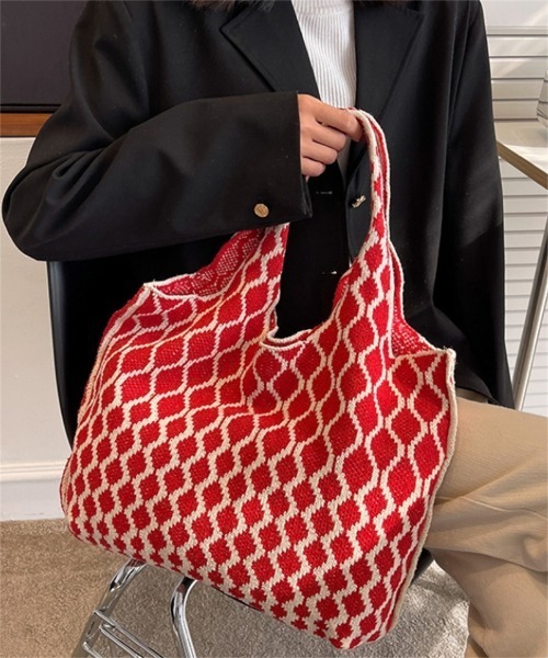 Ritzy（リッツィー）の「レトロ柄かぎ編みトートバック（トートバッグ