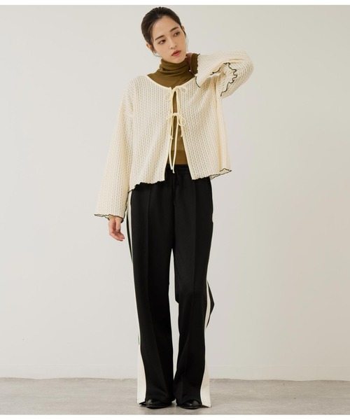 ANAP（アナップ）の「前後2WAY シアーリボン カーディガン 長袖（カーディガン/ボレロ・レディース・グレー/アイボリー/ブラック・FREE）」の20枚目の写真